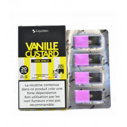 Cartouches Sel de Nicotine Custard Vanille 1ml (4pcs) - Liquideo